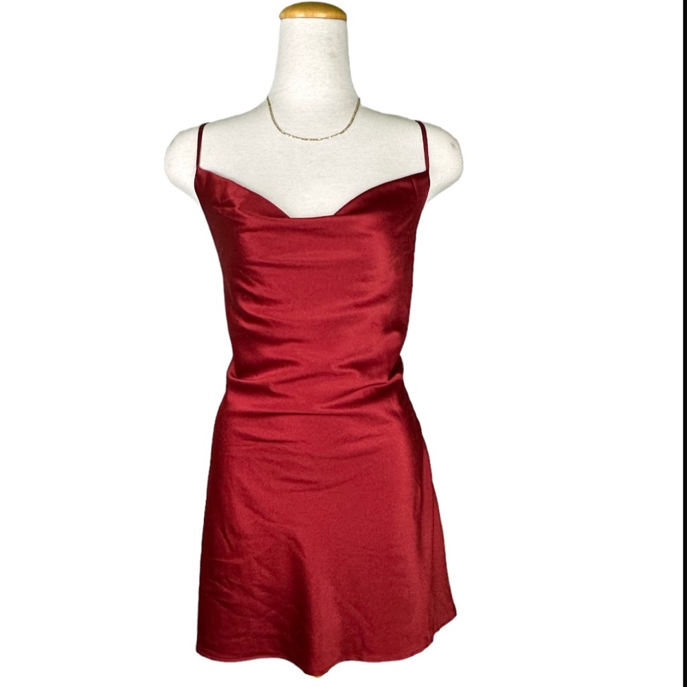 NWT Garage Red Satin Formal Dress